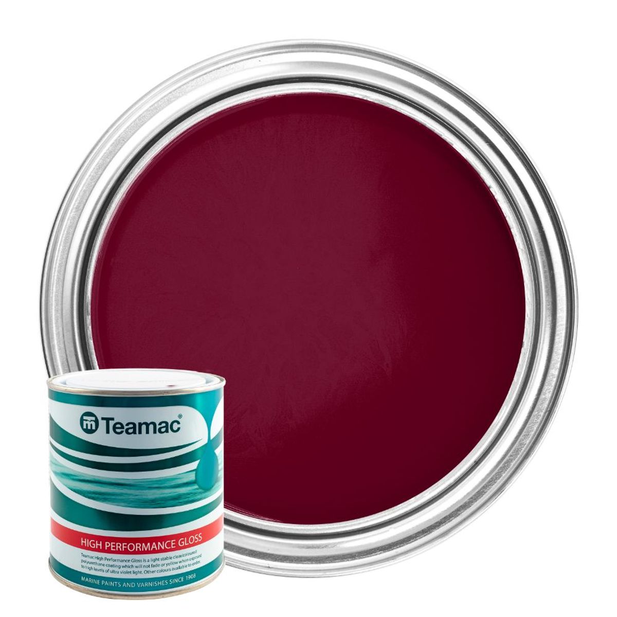 Teamac Marine Gloss Paint in Bounty Red (1 Litre / 1372)