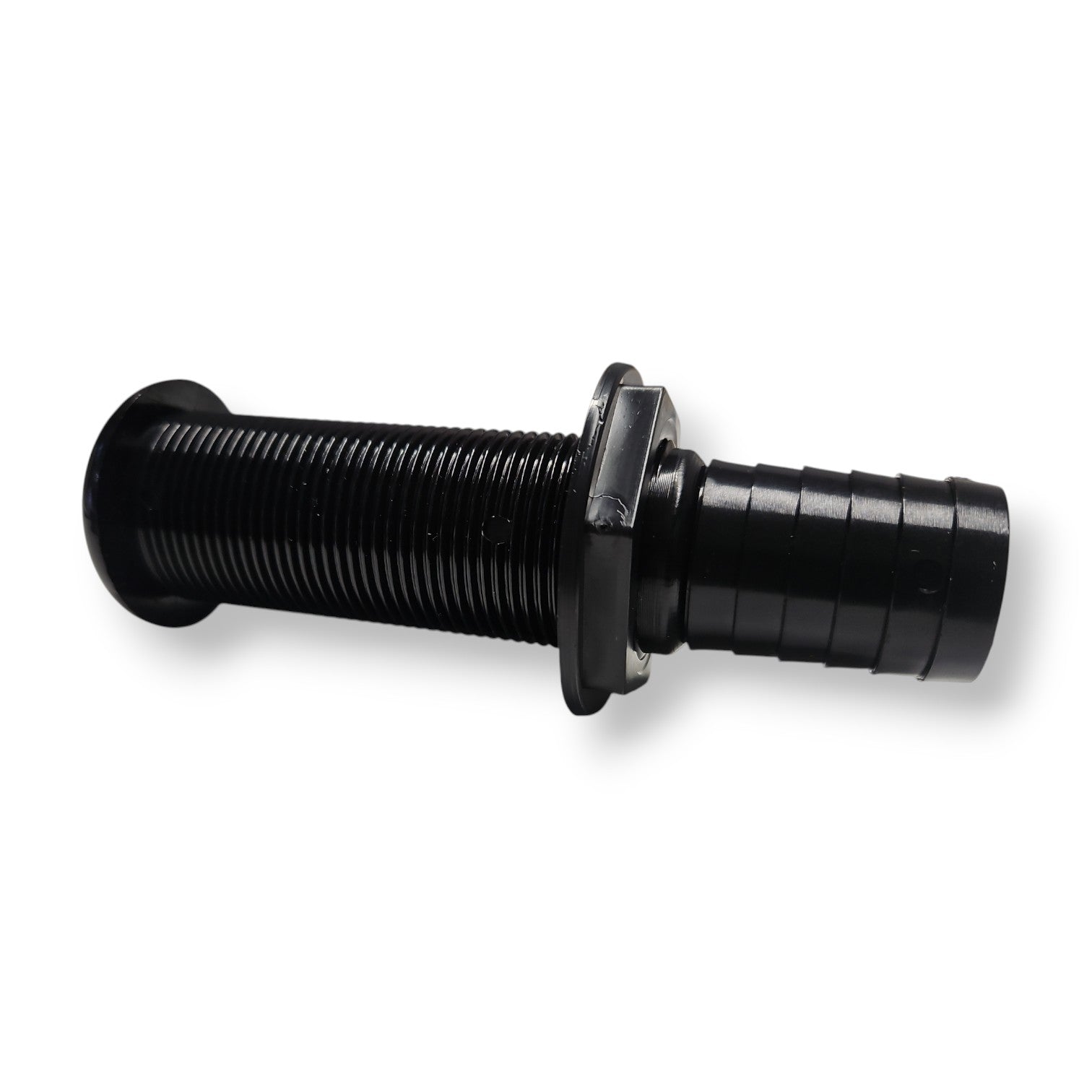 Extended Thread Skin Fitting with 1 1/8″ / 27mm hose barb in Black