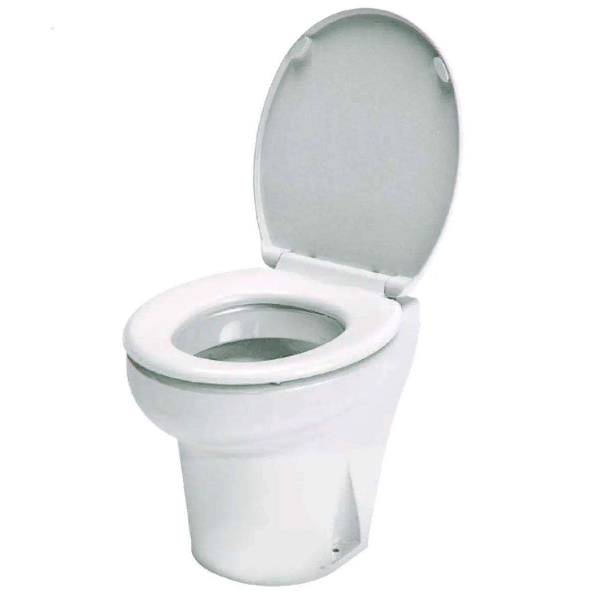 Vetus Compact Electric Toilet with Soft Close Lid and Slant Back 12V