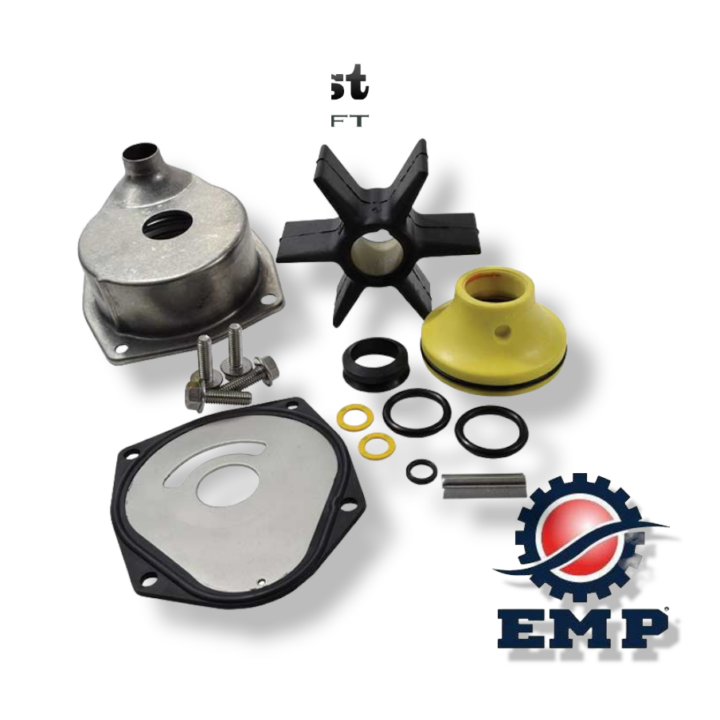 Water Pump Kit with Housing for Mercury Mariner 3-cyl 30-105hp, 4-cyl 75-120hp, V6 200-250hp outboards & MerCruiser Alpha One Gen II Drives