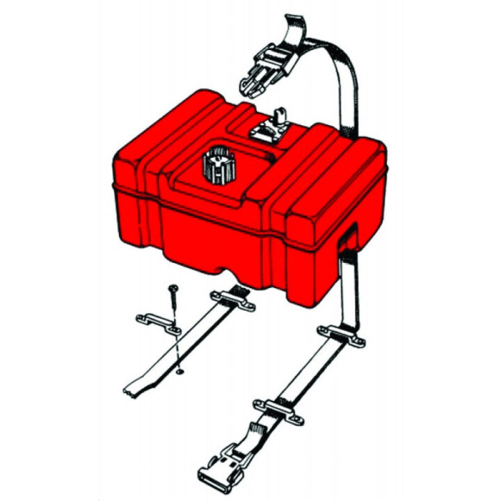 Fuel Tank Hold Down Kit with quick release buckles