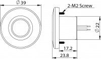 LED IP67 Courtesy Light with Stainless Bezel (3 colour options) - Red IP67 Soft Red Step / Courtesy Light with 316 Stainless Steel Faceplate - Image 3