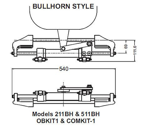 Admiral Fluid-Link Bullhorn Steering Kit for Twin Outboards to 600hp (OBKIT1-FL) - Image 3