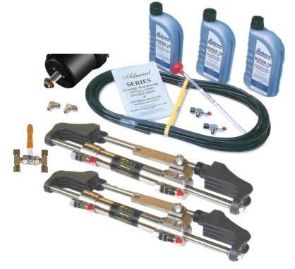 Admiral Fluid-Link Bullhorn Steering Kit for Twin Outboards to 600hp (OBKIT1-FL)