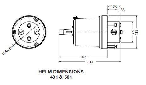 Admiral Tilt Tube Mount Unbalanced Cylinder Steering Kit for Outboards & Sterndrives (OBKIT3) - Image 2
