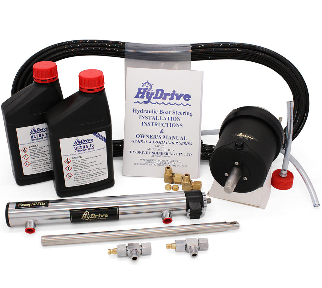 Admiral Tilt Tube Mount Unbalanced Cylinder Steering Kit for Outboards & Sterndrives (OBKIT3)